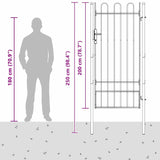 Cancello per recinzione Grigio 100 x 200 cm