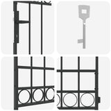 Cancello per recinzione Grigio 89 x 200 cm Acciaio