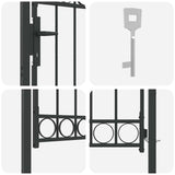 Cancello per recinzione Grigio 100 x 125 cm