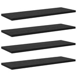 Scaffale 4 pcs Nero 60 x 20 x 1,5 cm Legno truciolato