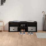 Párnázott tárolópad Rovere nero 102 x 35 x 35 cm