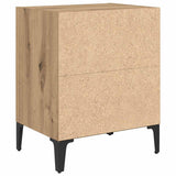 Armadio da Notte 2 pz Rovere artigianale 40 x 30 x 50 cm