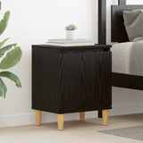 Armadio da Notte Rovere Nero 40 x 30 x 50 cm Legno truciolato