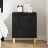 Armadio da Notte Rovere Nero 40 x 30 x 50 cm Legno truciolato