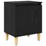 Armadio da Notte Rovere Nero 40 x 30 x 50 cm Legno truciolato