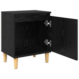 Armadio da Notte Rovere Nero 40 x 30 x 50 cm Legno truciolato