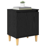 Armadio da Notte Rovere Nero 40 x 30 x 50 cm Legno truciolato