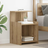Armadio da Notte 2 pz Rovere artigianale 40 x 35 x 60 cm
