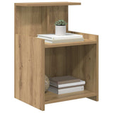 Armadio da Notte 2 pz Rovere artigianale 40 x 35 x 60 cm