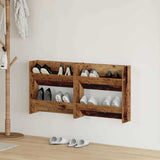 Armadio per scarpe da muro 2 pcs Legno vecchio 60 x 18 x 60 cm