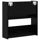 Mobile per scarpe Rovere Nero 60 x 18 x 60 cm Legno truciolato
