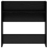 Mobile per scarpe Rovere Nero 60 x 18 x 60 cm Legno truciolato