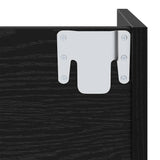 Armadio per scarpe da muro 2 pcs Rovere Nero 60 x 18 x 60 cm