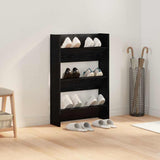 Mobile per scarpe Rovere Nero 60 x 18 x 90 cm Legno truciolato