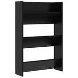 Mobile per scarpe Rovere Nero 60 x 18 x 90 cm Legno truciolato