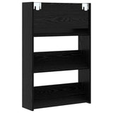 Armadio per scarpe da muro Rovere Nero 60 x 18 x 90 cm