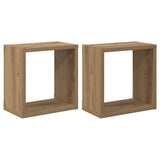 Scaffali da parete 2 pcs Rovere artigianale 26 x 15 x 26 cm
