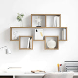 Scaffale da parete A parete rovere artigianale 82 x 15 x 51 cm