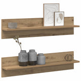 Scaffale da parete A parete 2 pcs Rovere artigianale