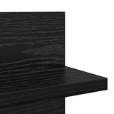 Scaffale da parete 2 pcs Rovere Nero 80 x 11,5 x 18 cm