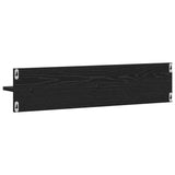 Scaffale da parete 2 pcs Rovere Nero 80 x 11,5 x 18 cm