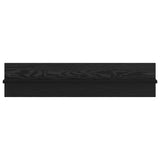 Scaffale da parete 2 pcs Rovere Nero 80 x 11,5 x 18 cm