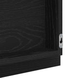 Specchio da bagno LED con specchio Rovere Nero 40 x 37 x 8.5 cm