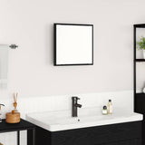 Specchio da bagno LED con specchio Rovere Nero 40 x 37 x 8.5 cm