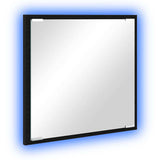 Specchio da bagno LED con specchio Rovere Nero 40 x 37 x 8.5 cm
