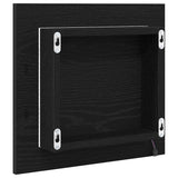 Specchio da bagno LED con specchio Rovere Nero 40 x 37 x 8.5 cm