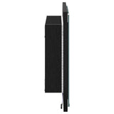 Specchio da bagno LED con specchio Rovere Nero 40 x 37 x 8.5 cm