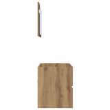 Set di mobili per il bagno 2 pz Rovere artigianale