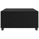 Tavolino da salotto con cassetto Rovere Nero 75 x 75 x 38 cm