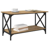 Tavolino da salotto rovere artigianale 80 x 45 x 45.5 cm