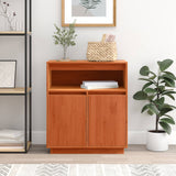 Credenza Marrone cerato 70 x 34 x 80 cm Pino massello