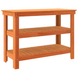 Banco da lavoro con lo scaffale Cera marrone 110,5 x 50 x 80 cm