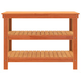 Banco da lavoro con lo scaffale Cera marrone 110,5 x 50 x 80 cm