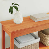 Tavolo consolle con lo scaffale Cera marrone 110 x 40 x 75 cm