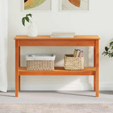 Tavolo consolle con lo scaffale Cera marrone 110 x 40 x 75 cm