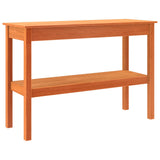 Tavolo consolle con lo scaffale Cera marrone 110 x 40 x 75 cm