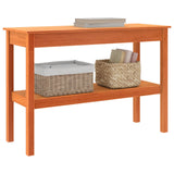 Tavolo consolle con lo scaffale Cera marrone 110 x 40 x 75 cm
