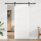 Porta a Fattoria Bianco 80 x 208 cm Legno massello di pino