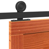 Porta del fienile Cera marrone 100 x 210 cm