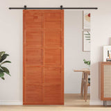 Porta del fienile Marrone Legno di pino massello