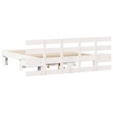 Struttura del letto Bianco 140 x 190 cm Pino massello