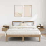 Comodino flottante 2 pz Rovere artigianale 40 x 31 x 28 cm
