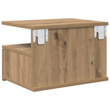 Comodino flottante 2 pz Rovere artigianale 40 x 31 x 28 cm