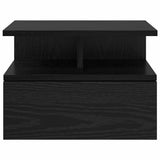 Comodino flottante con cassetto Rovere Nero 40 x 31 x 28 cm