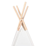 Tenda Teepee Bianco 120 x 120 x 150 cm Tessuto e Plastica