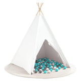 Tenda Teepee Bianco 120 x 120 x 150 cm Tessuto e Plastica